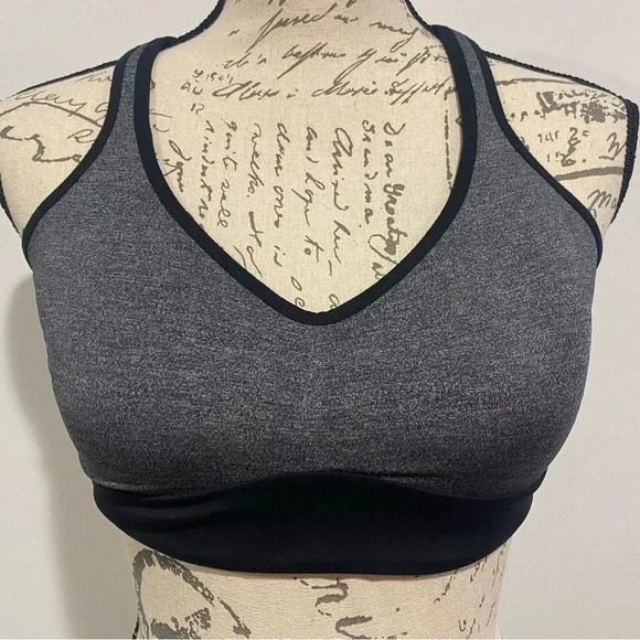 Lululemon Speed Up Bra Sports Top Yoga Run Mesh Black Gray Size 4 - Picture 1 of 7